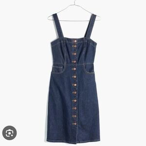 Madewell Size 2 Denim Overall Button Up Dress Jumper In MathildhMai